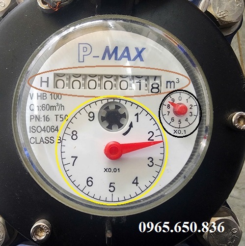Mặt hiển thị đồng hồ đo nước dạng cơ