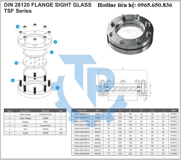 Catalog kính quan sát mặt bích
