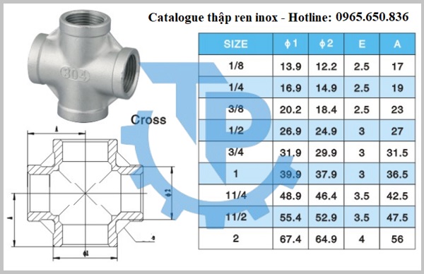 Catalog thập ren inox