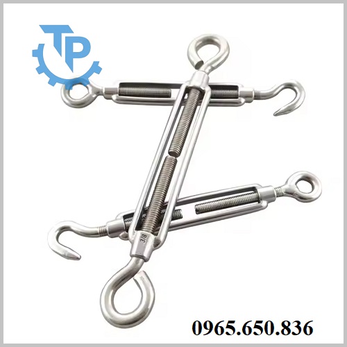 Tăng đơ 1 đầu tròn 1 đầu móc inox 304