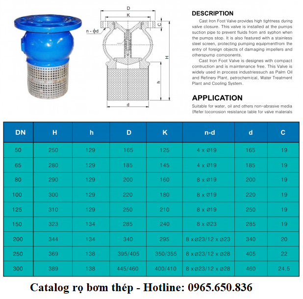 Catalog rọ bơm thép