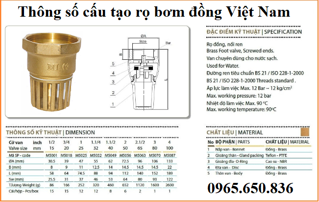 Cấu tạo rọ bơm Việt Nam