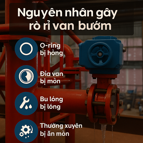 Các nguyên nhân dẫn đến rò rỉ ở van bướm