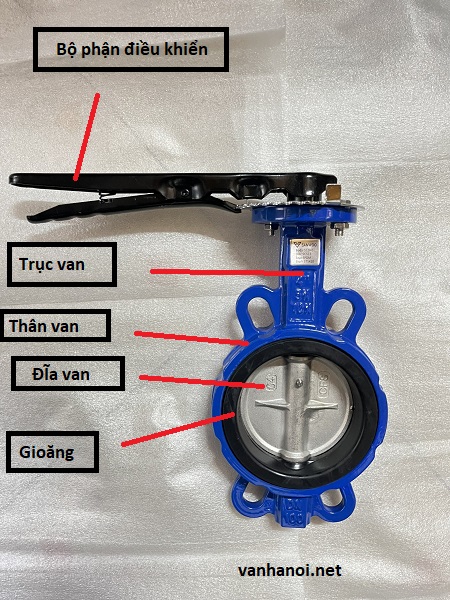 cấu tạo van bướm gang