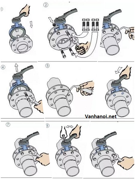 các bước lắp đặt van bướm