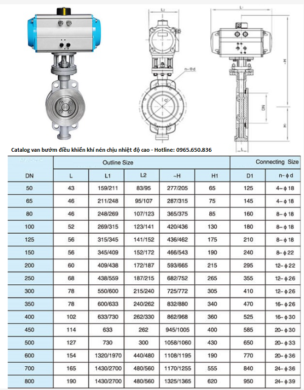 Catalog van bướm điều khiển khí nén chịu nhiệt độ cao