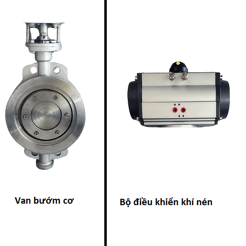 Cấu tạo Van bướm điều khiển khí nén áp lực cao