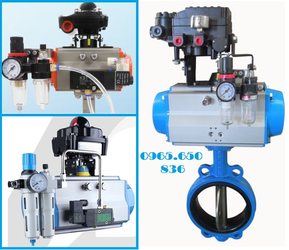 Cấu tạo van bướm khí nén tuyến tính