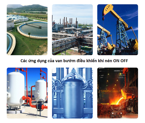 Ứng dụng van bướm điều khiển khí nén ON OFF