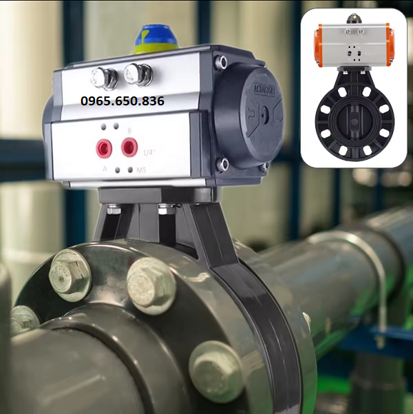 Ứng dụng van bướm điều khiển khí nén tác động đơn