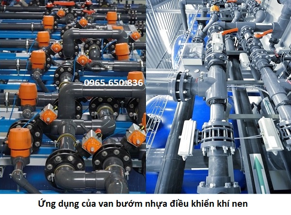 Ứng dụng van bướm nhựa khí nén