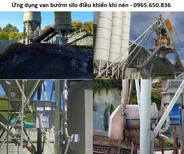Ứng dụng van bướm silo điều khiển khí nén