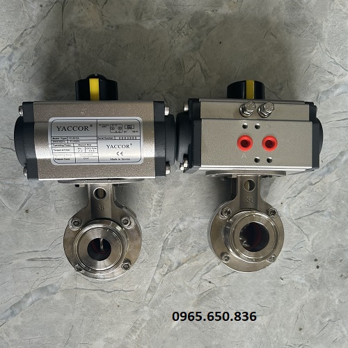 Van bướm điều khiển khí nén vi sinh