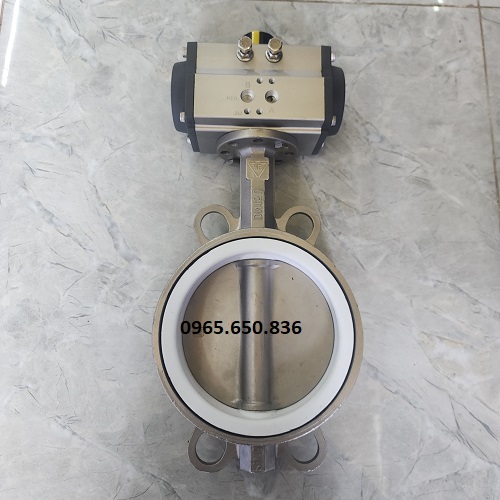 Van bướm inox khí nén Hàn Quốc