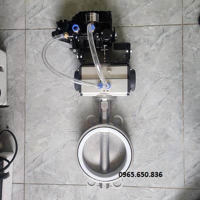 Van bướm inox khí nén tuyến tính