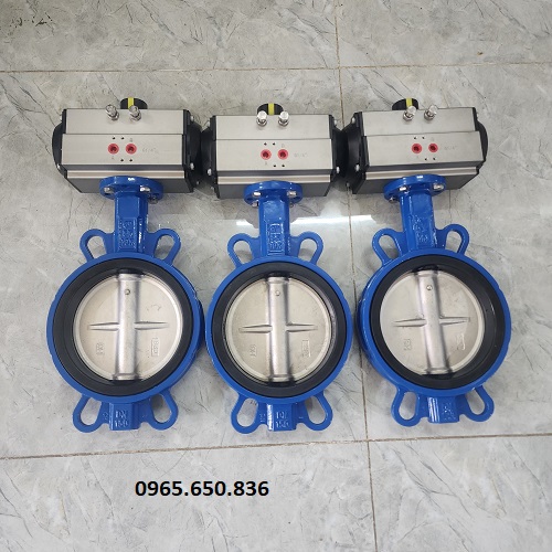 Van bướm khí nén chất liệu gang