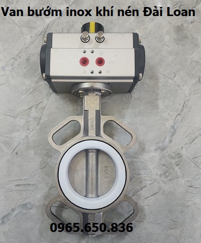 Van bướm khí nén toàn thân inox Đài Loan