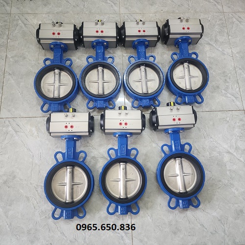 Van bướm Malaysia lắp điều khiển khí nén