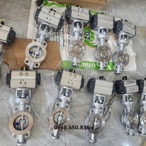 Van bướm nhiệt độ cao khí nén tác động đơn