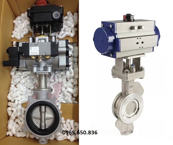Van bướm nhôm điều khiển bằng khí nén