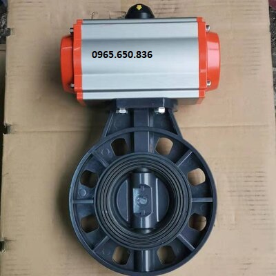 Van bướm nhựa điều khiển khí nén on off