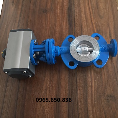 Van bướm thép khí nén Đài Loan