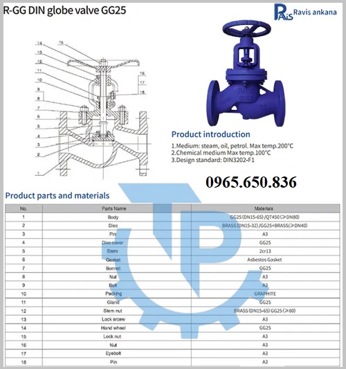 Catalog van cầu hơi Đài Loan