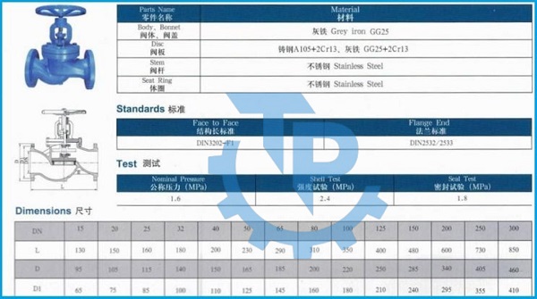 Catalog van cầu hơi tiêu chuẩn Đức