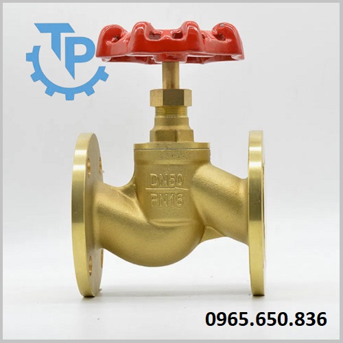 Van cầu đồng mặt bích