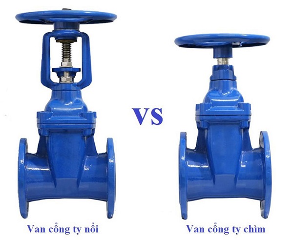 Sự khác nhau giữ van ty chìm và van ty nổi