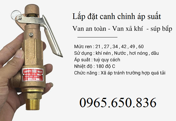 Canh chỉnh van an to&agrave;n m&aacute;y n&eacute;n kh&iacute;