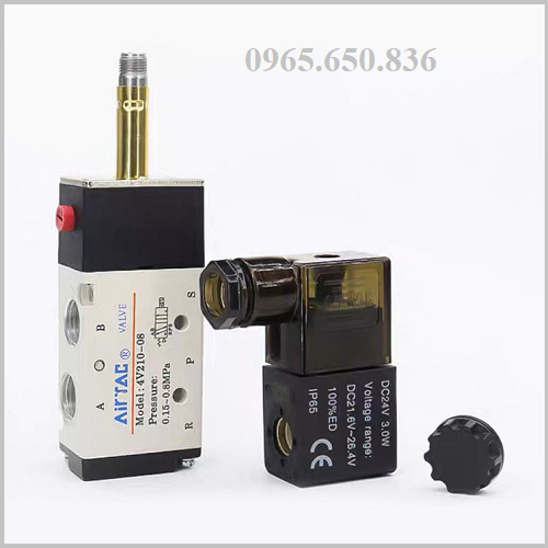 Cấu tạo van điện từ khí nén 4V210-08