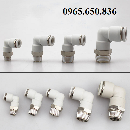 Đầu nối khí nén PL trắng