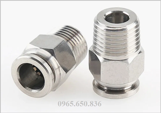 Đầu nối nhanh inox ren ngo&agrave;i kh&iacute; n&eacute;n