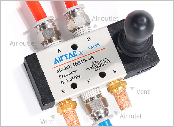 Lắp đặt Van gạt tay 4H210-08 Airtac