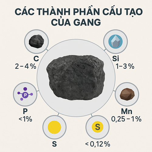 Cấu tạo thành phần của gang
