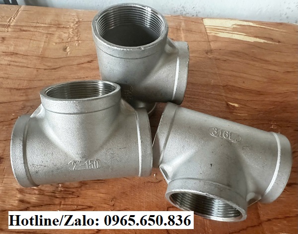 Tê đều inox nối ren