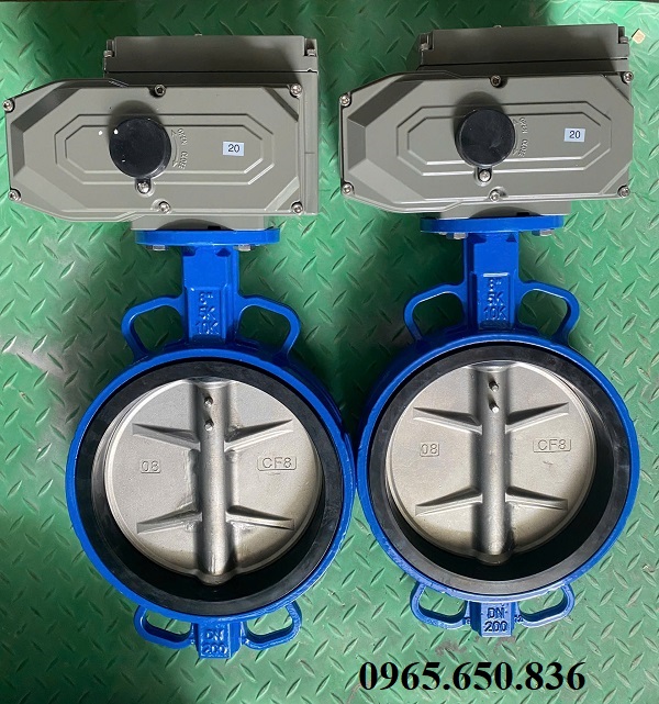 Van bướm gang điều khiển điện DN200