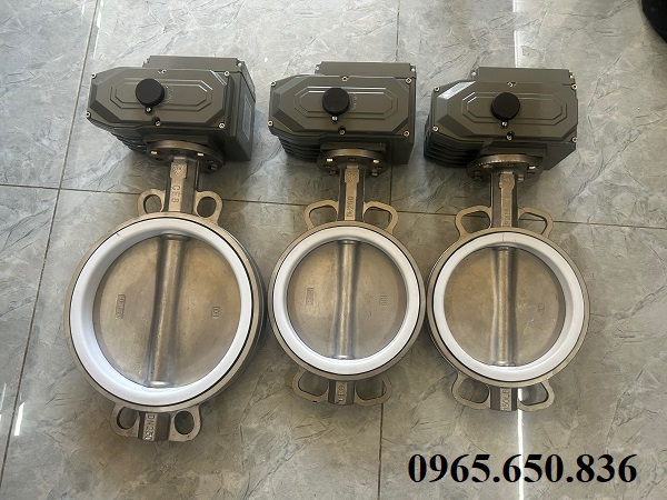 Van bướm inox điều khiển điện DN200