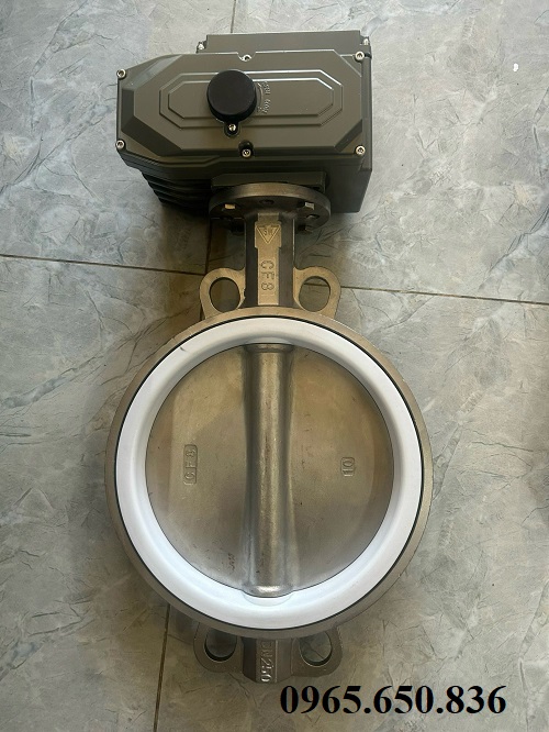 Van bướm inox điều khiển điện DN250