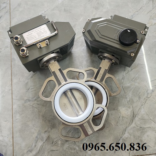 Van bướm inox điều khiển điện DN80
