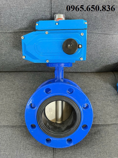 Van bướm mặt bích điều khiển điện DN100