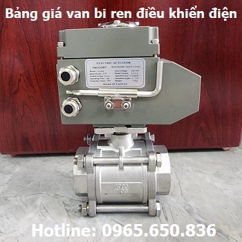 Bảng giá van bi nối ren điều khiển điện
