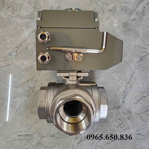 Van bi 3 ngã inox 304 điều khiển điện