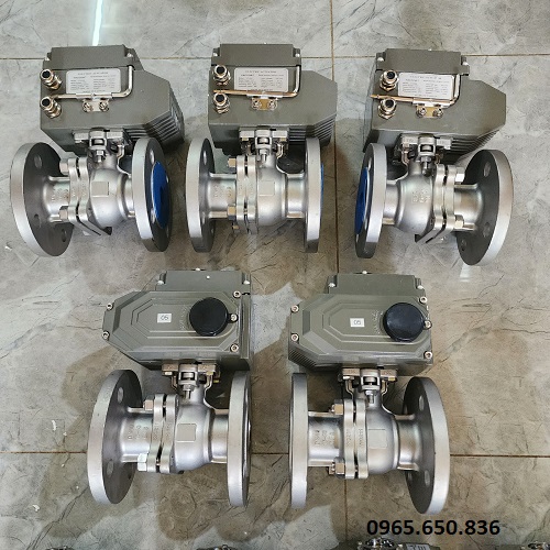 Van bi điều khiển điện mặt bích ON OFF