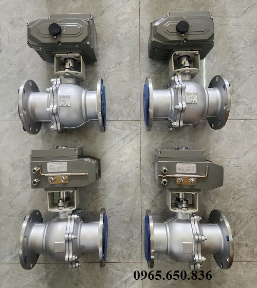 Van bi inox mặt bích điều khiển điện
