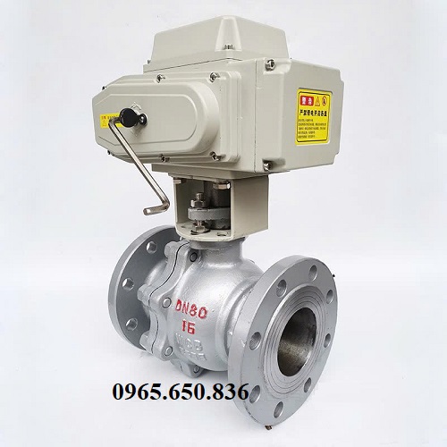 Van bi thép WCB mặt bích điều khiển điện