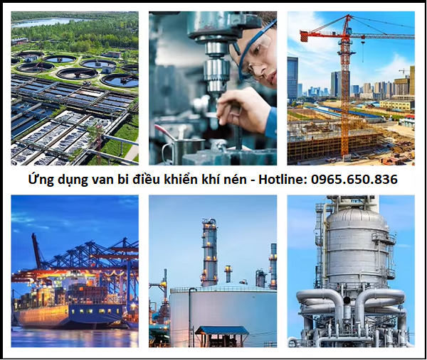 Ứng dụng van bi đóng mở bằng khí nén