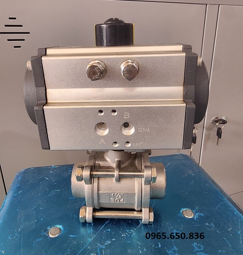 Van bi 3 mảnh điều khiển khí nén