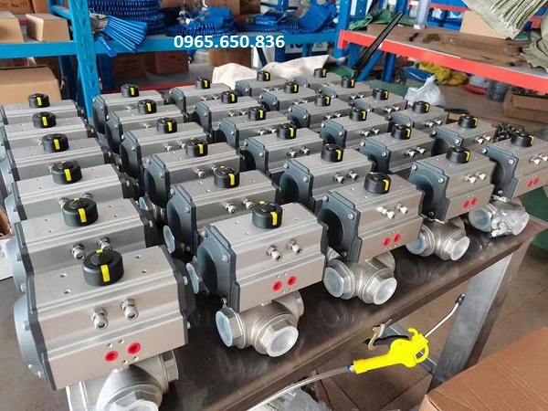 Van bi 3 ngã điều khiển khí nén Trung Quốc